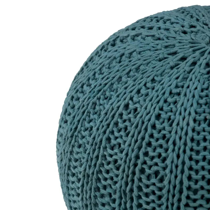Pouf rond tricoté main Grandville Boho