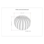 Pouf rond tricoté main Grandville Boho