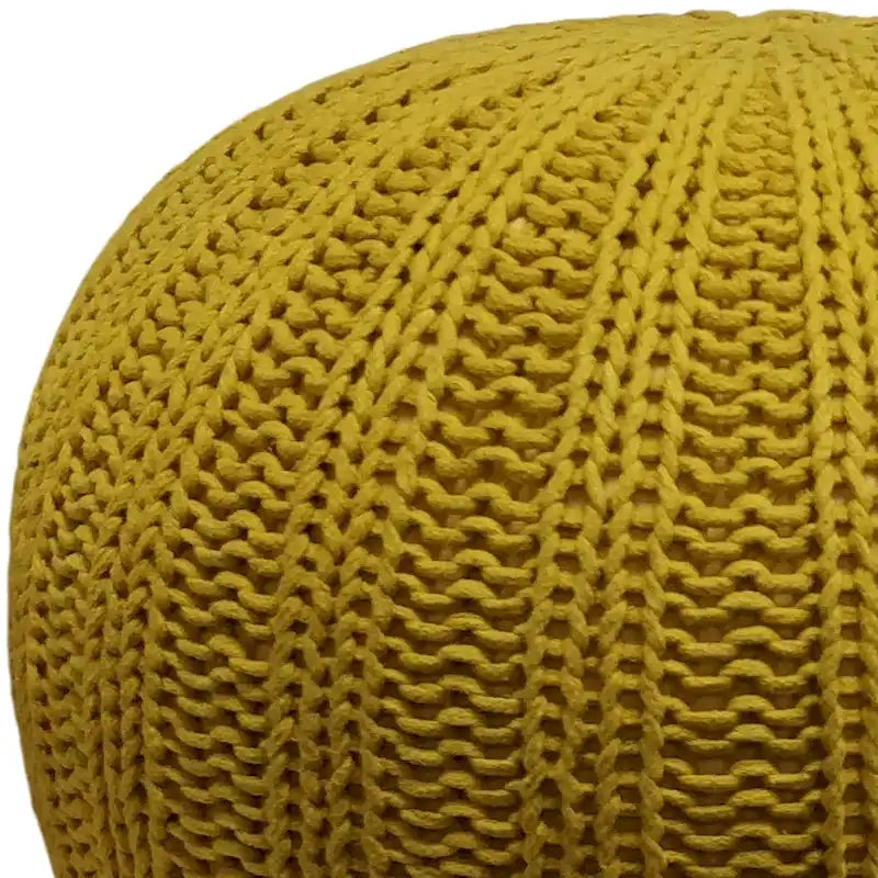 Pouf rond tricoté main Grandville Boho