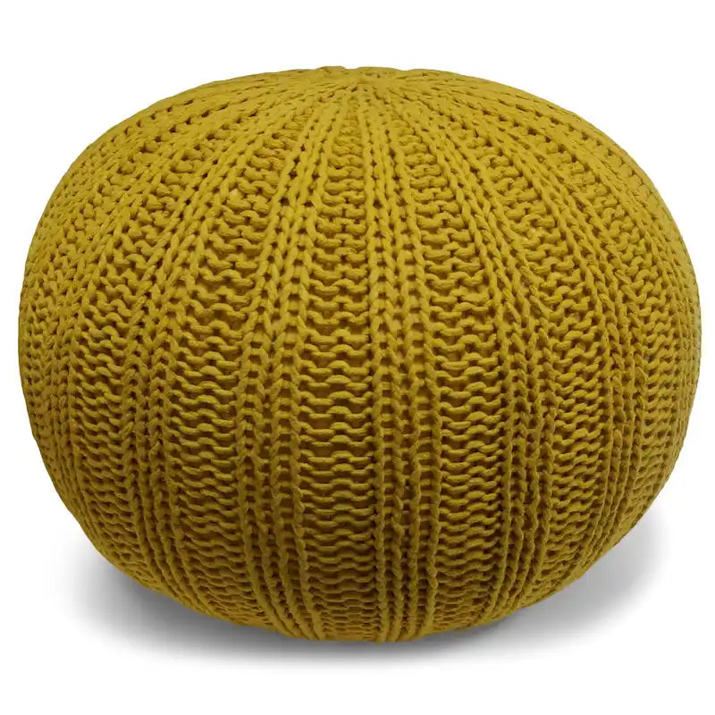 Pouf rond tricoté main Grandville Boho