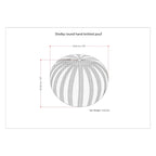 Pouf rond tricoté main Grandville Boho