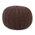 Pouf rond tricoté main Grandville Boho