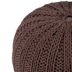 Pouf rond tricoté main Grandville Boho