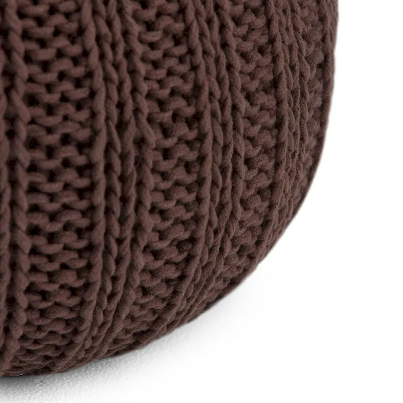 Pouf rond tricoté main Grandville Boho
