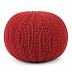 Pouf rond tricoté main Grandville Boho