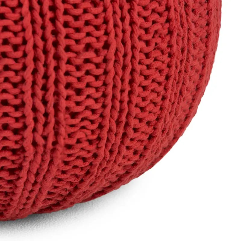 Pouf rond tricoté main Grandville Boho