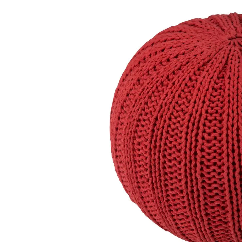 Pouf rond tricoté main Grandville Boho