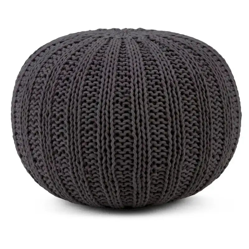 Pouf rond tricoté main Grandville Boho