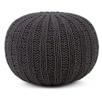 Pouf rond tricoté main Grandville Boho