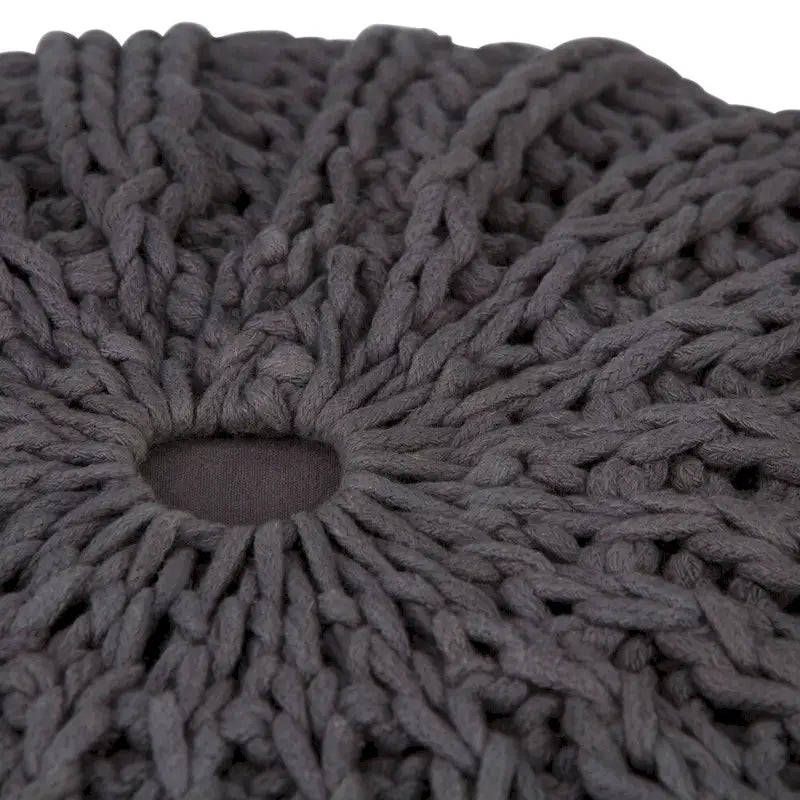 Pouf rond tricoté main Grandville Boho