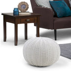 Pouf rond tricoté main Grandville Boho