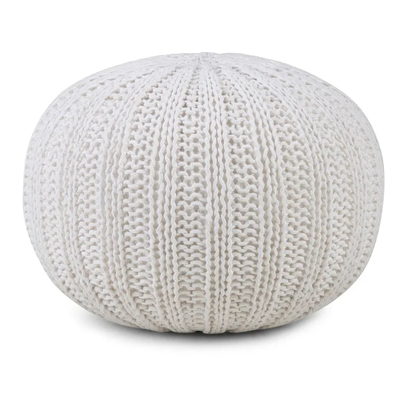 Pouf rond tricoté main Grandville Boho