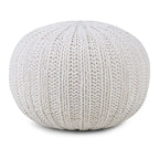 Pouf rond tricoté main Grandville Boho