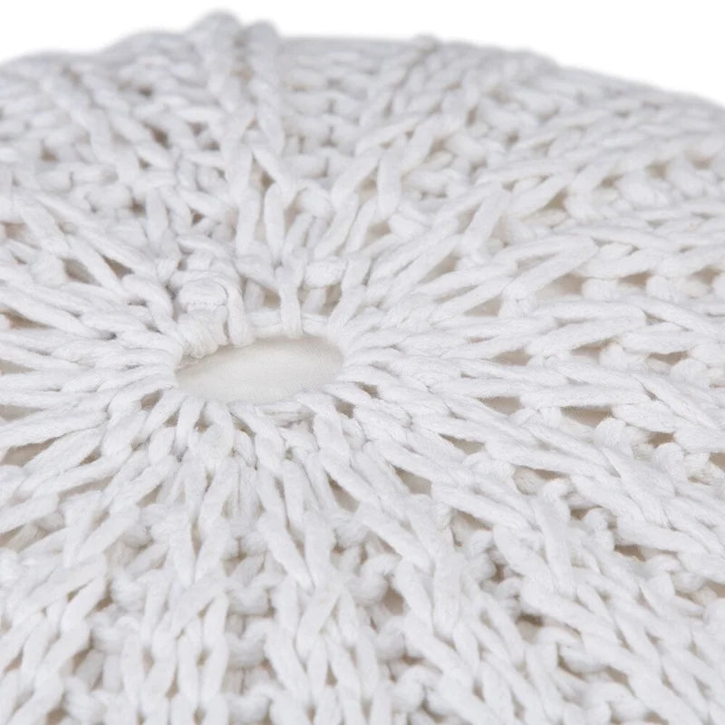 Pouf rond tricoté main Grandville Boho