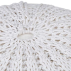 Pouf rond tricoté main Grandville Boho