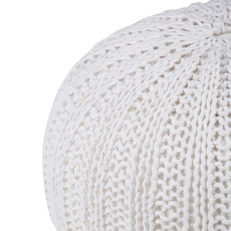 Pouf rond tricoté main Grandville Boho