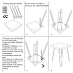 Table d'appoint en bois avec pieds en fer