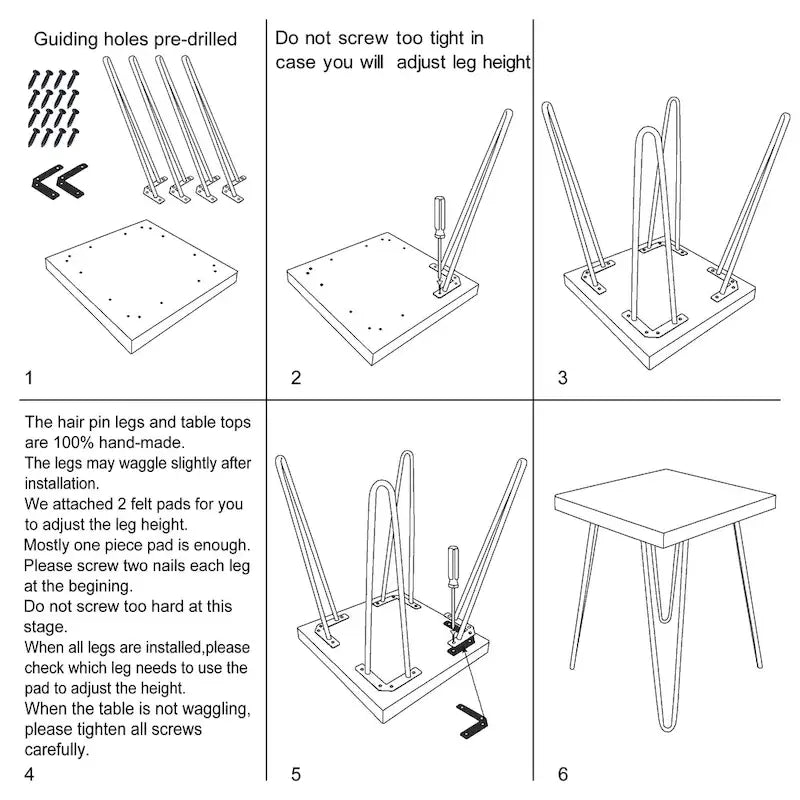 Table d'appoint en bois avec pieds en fer