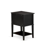 Ensemble de chambre à coucher King 2 pièces avec lit et table de chevet brossée en fil de fer noir - Cuir PU marron foncé et pieds noirs (option de taille de lit)