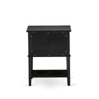 Ensemble de chambre à coucher King 2 pièces avec lit et table de chevet brossée en fil de fer noir - Cuir PU marron foncé et pieds noirs (option de taille de lit)