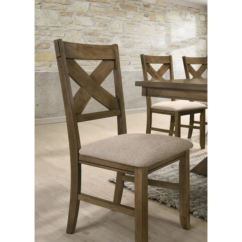 Chaise de salle à manger rembourrée Raven Wood (lot de 2)