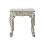Ensemble de canapé et de causeuse San Marino en tissu bicolore avec cadre en bois et 3 tables, couleur ébène