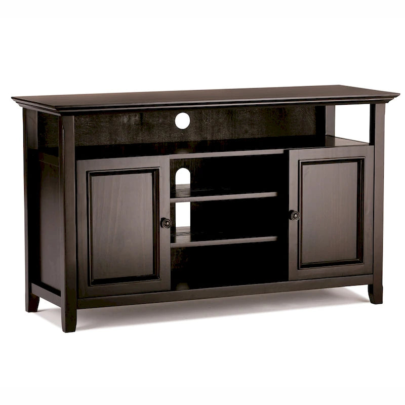 Meuble TV de transition en bois massif de 54 pouces de large Halifax - 54 L x 18,9 P x 31,9 H