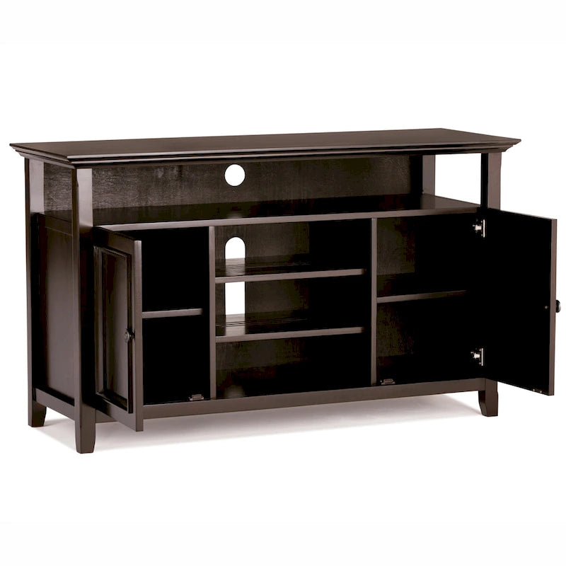 Meuble TV de transition en bois massif de 54 pouces de large Halifax - 54 L x 18,9 P x 31,9 H