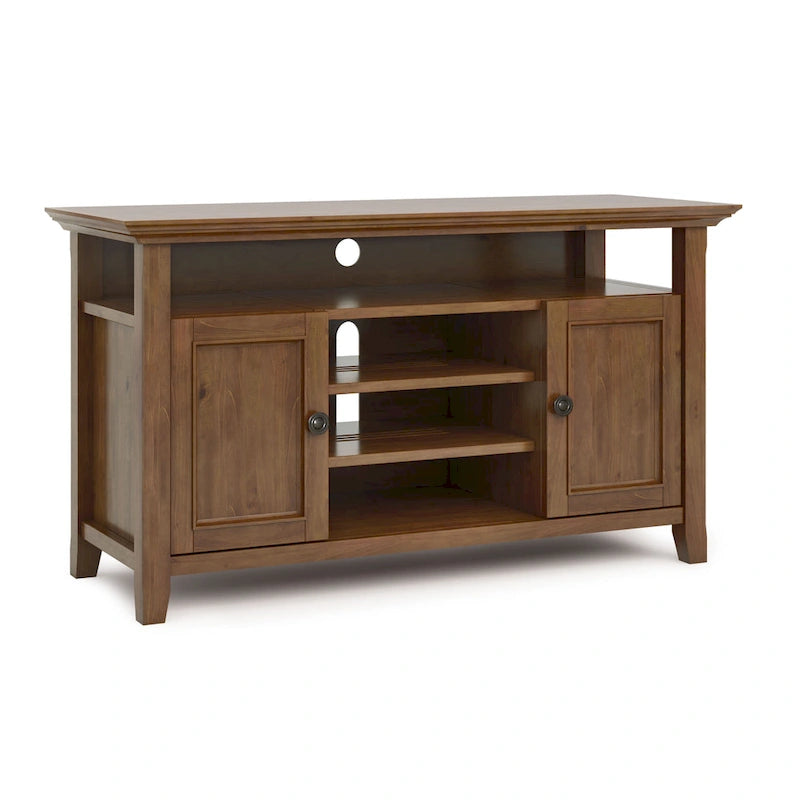 Meuble TV de transition en bois massif de 54 pouces de large Halifax - 54 L x 18,9 P x 31,9 H