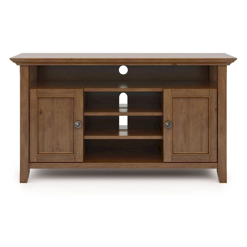 Meuble TV de transition en bois massif de 54 pouces de large Halifax - 54 L x 18,9 P x 31,9 H