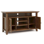 Meuble TV de transition en bois massif de 54 pouces de large Halifax - 54 L x 18,9 P x 31,9 H