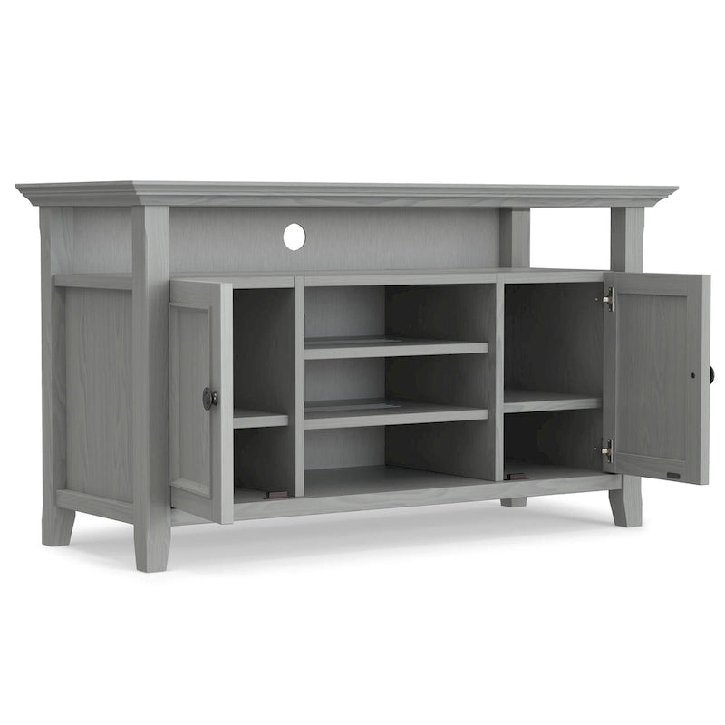 Meuble TV de transition en bois massif de 54 pouces de large Halifax - 54 L x 18,9 P x 31,9 H