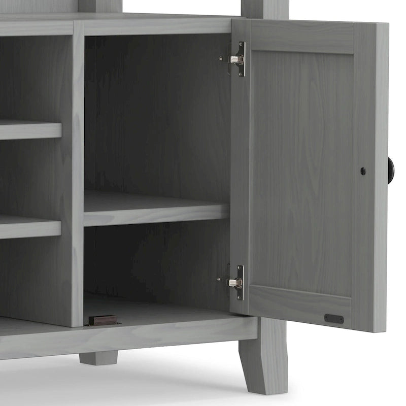 Meuble TV de transition en bois massif de 54 pouces de large Halifax - 54 L x 18,9 P x 31,9 H