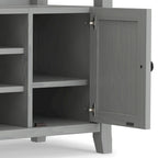 Meuble TV de transition en bois massif de 54 pouces de large Halifax - 54 L x 18,9 P x 31,9 H
