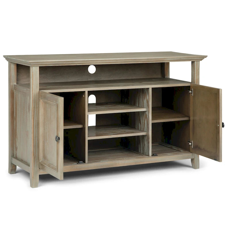 Meuble TV de transition en bois massif de 54 pouces de large Halifax - 54 L x 18,9 P x 31,9 H