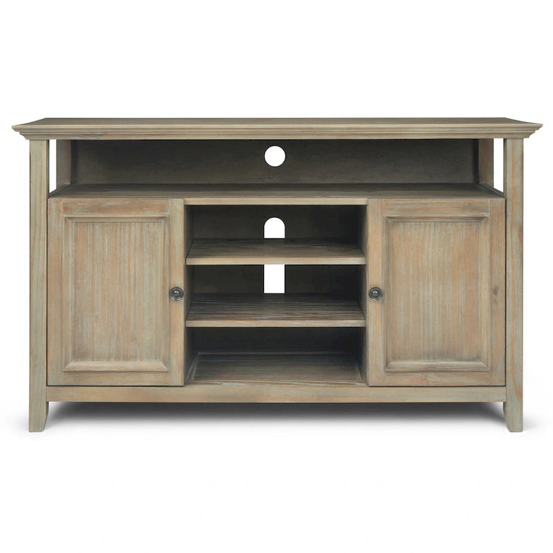 Meuble TV de transition en bois massif de 54 pouces de large Halifax - 54 L x 18,9 P x 31,9 H
