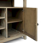 Meuble TV de transition en bois massif de 54 pouces de large Halifax - 54 L x 18,9 P x 31,9 H