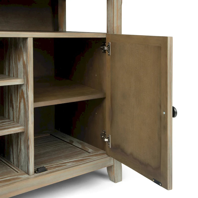 Meuble TV de transition en bois massif de 54 pouces de large Halifax - 54 L x 18,9 P x 31,9 H