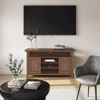 Meuble TV de transition en bois massif de 54 pouces de large Halifax - 54 L x 18,9 P x 31,9 H