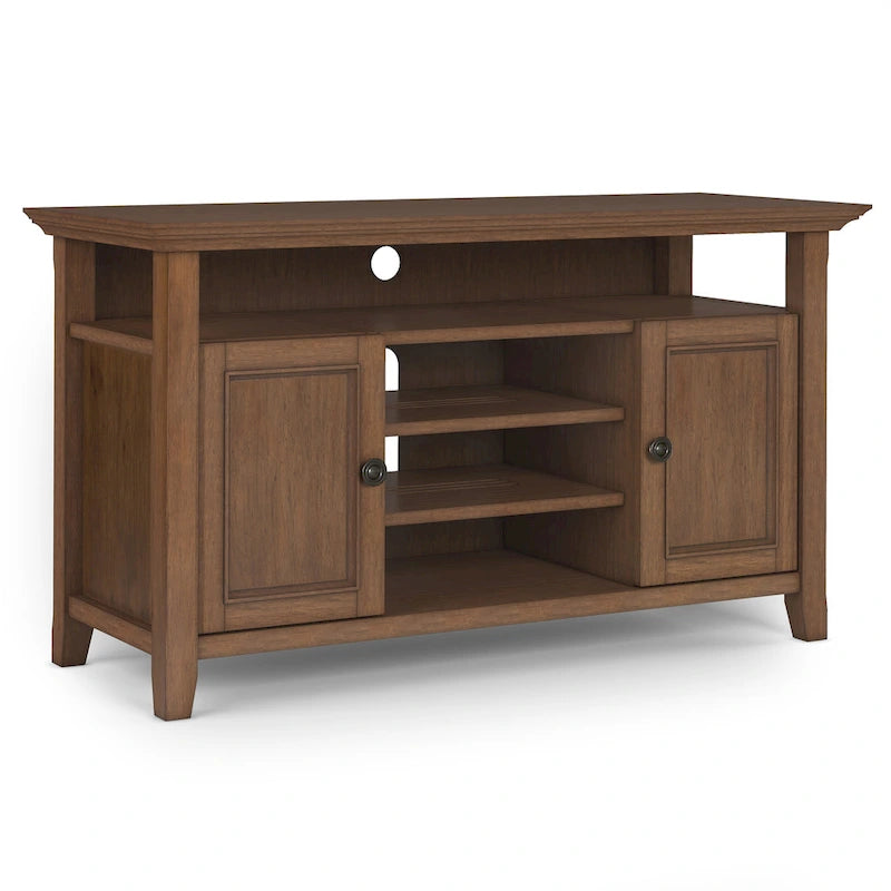 Meuble TV de transition en bois massif de 54 pouces de large Halifax - 54 L x 18,9 P x 31,9 H