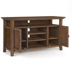 Meuble TV de transition en bois massif de 54 pouces de large Halifax - 54 L x 18,9 P x 31,9 H