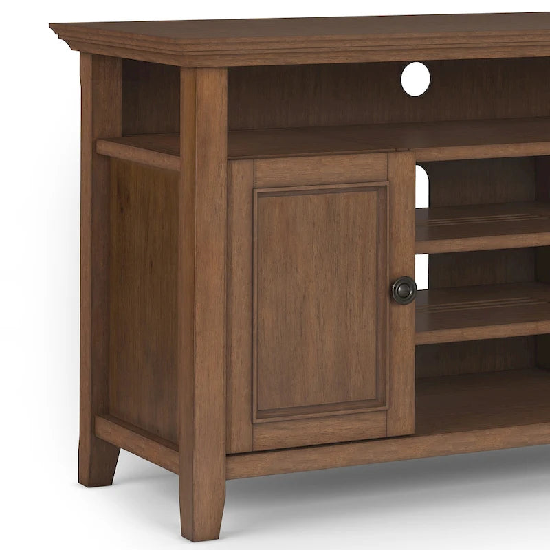 Meuble TV de transition en bois massif de 54 pouces de large Halifax - 54 L x 18,9 P x 31,9 H