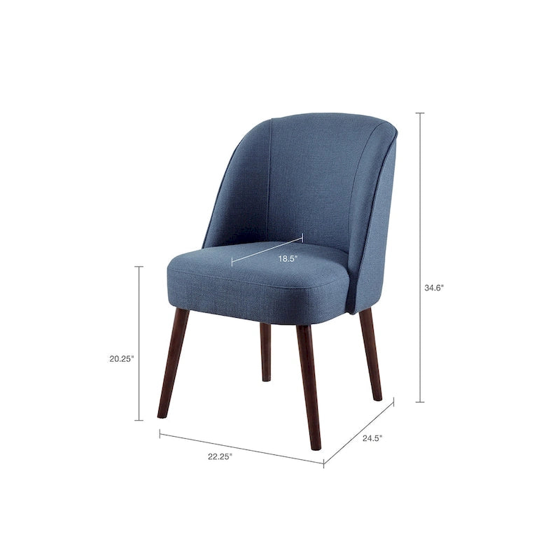 Chaise de salle à manger à dossier arrondi Larkin - 22,25l x 24,5p x 34,6h