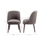 Chaise de salle à manger à dossier arrondi Larkin - 22,25l x 24,5p x 34,6h