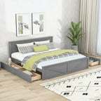 Lit plateforme en bois King Size