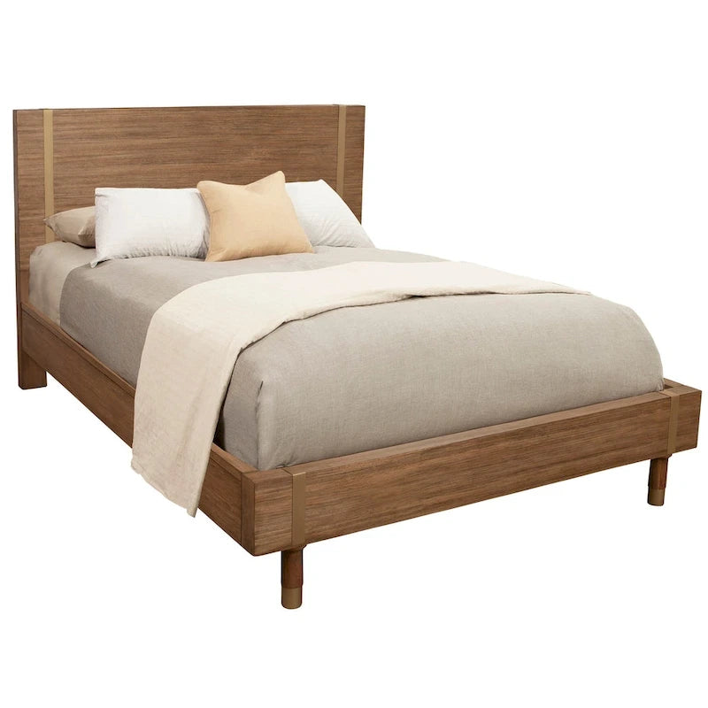 Lit plateforme Easton Wood couleur Sable (Beige)