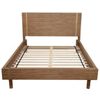Lit plateforme Easton Wood couleur Sable (Beige)