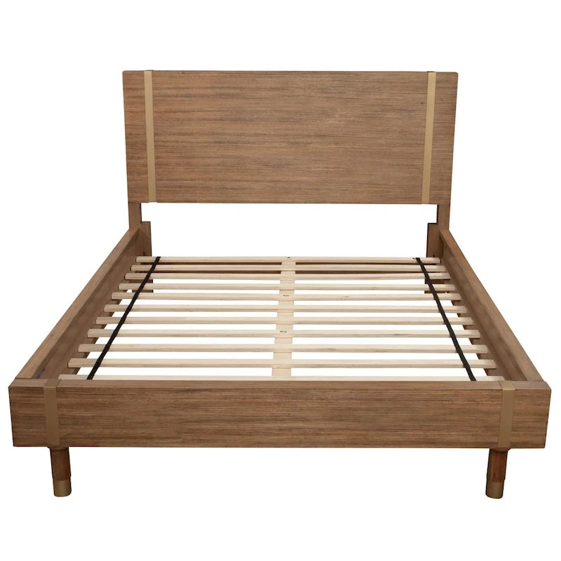 Lit plateforme Easton Wood couleur Sable (Beige)