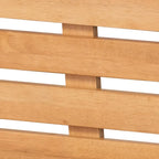 Lit plateforme Joaquin en bois fini rustique brun Japandi moderne
