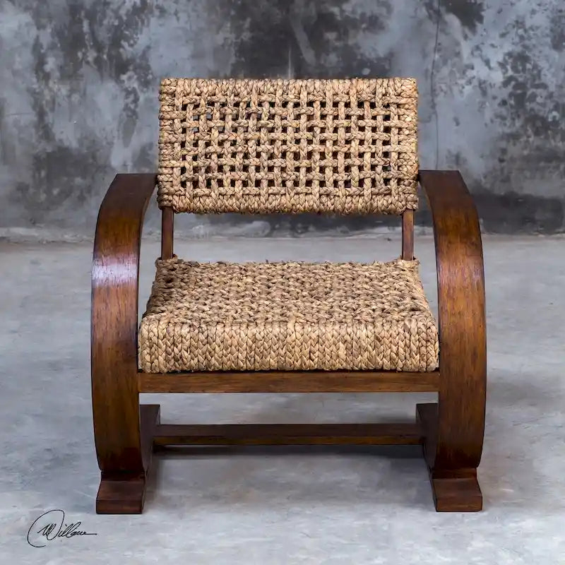 Fauteuil d'appoint tissé naturel Rehema